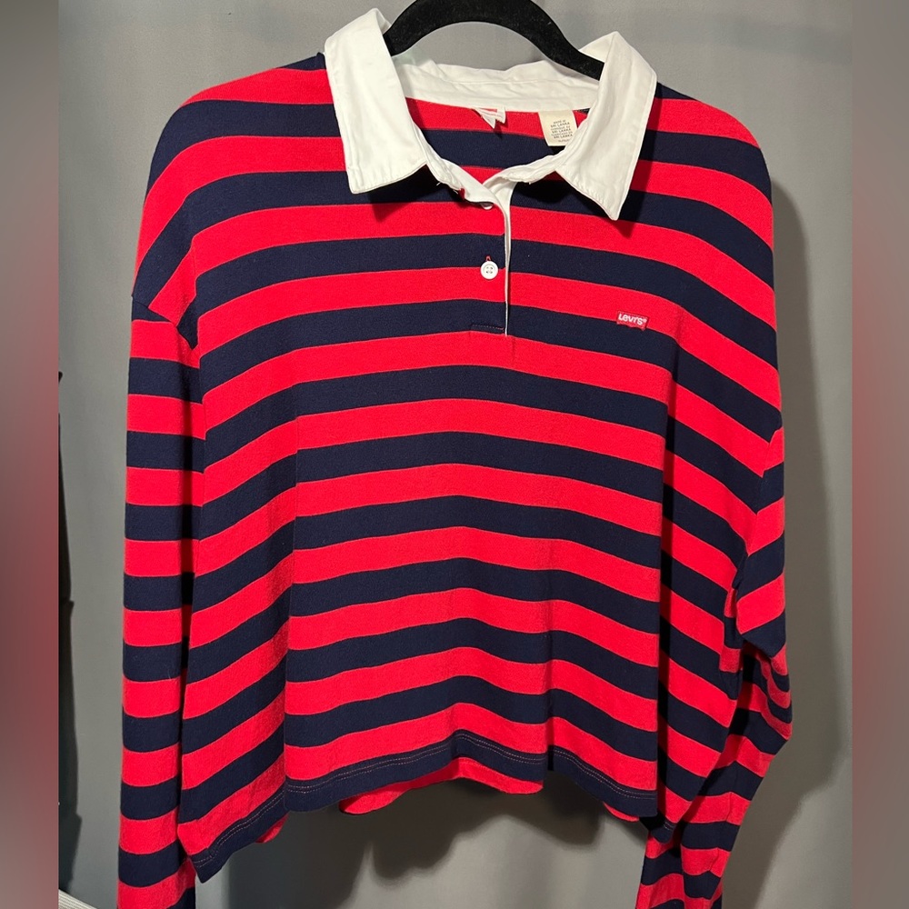 Levi’s Long Sleeve Striped Rugby Shirt